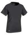 S253J Spiro quick dry short sleeve junior t shirt Black colour image