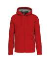 KB444 Heavy Full Zip Contrast Hoody Red colour image