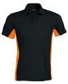 KB232 Flag Polo Shirt Black / Orange colour image