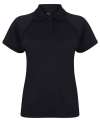 LV371 Women's Piped Performance Polo Navy / Navy colour image