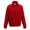 JH046 Zip Neck Sweatshirt Fire Red colour image