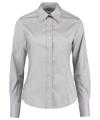 KK702 Women's Corporate Oxford Blouse Long Sleeved Silver Grey colour image