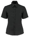 KK742 Women's business blouse short sleeve Black colour image