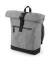 BG855 Bagbase Roll Top Backpack Grey Marl / Black colour image