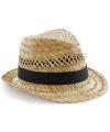 B730 Beechfield Straw Summer Trilby Natural colour image