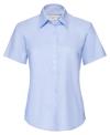 933F Ladies' Short Sleeve Easy Care Oxford Shirt Oxford Blue colour image