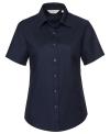 933F Ladies' Short Sleeve Easy Care Oxford Shirt BRIGHT NAVY colour image