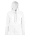 62150 FOTL Lady Fit L/weight Hooded Sweat Jkt White colour image