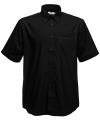 SS100 65112 SS112 Men's Short Sleeve Oxford Shirt Black colour image