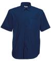 SS100 65112 SS112 Men's Short Sleeve Oxford Shirt Navy colour image