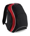 BG571 Bagbase Teamwear Backpack Black / Classic Red / White colour image