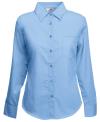 65012 Lady Fit Long Sleeve Poplin Shirt Mid Blue colour image