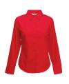 65012 Lady Fit Long Sleeve Poplin Shirt Red colour image