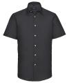 923M Men's Short Sleeve Easy Care Tailored Oxford Shirt Black colour image