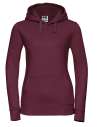 265F Russell Ladies Authentic Hooded Sweat Burgundy colour image