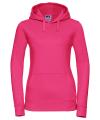 265F Russell Ladies Authentic Hooded Sweat Fuchsia colour image