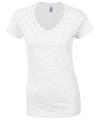 GD78 64V00L Ladies V-Neck T-Shirt White colour image