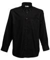 SS101 65114 Men's Long Sleeve Oxford Shirt Black colour image