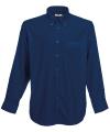 SS101 65114 Men's Long Sleeve Oxford Shirt Navy colour image