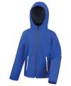 R224JY Result Core Junior Hooded Softshell Jkt Royal / Navy colour image