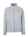 62116 Lady Fit Sweat Jacket Heather Grey colour image