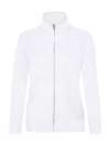 62116 Lady Fit Sweat Jacket White colour image