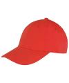 RC81X 6 Panel Brushed Cotton Low Profile Cap Red colour image