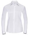 962F Russell Colelction Ladies H'Bone Shirt White colour image