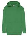 62043 Children's Hooded Sweatshirt Kelly Green colour image