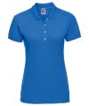 566F Russell Ladies' Stretch Polo Shirt Azure Blue colour image