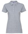 566F Russell Ladies' Stretch Polo Shirt Light Oxford colour image