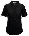 65014 Lady Fit Short Sleeve Poplin Shirt Black colour image