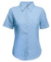 65014 Lady Fit Short Sleeve Poplin Shirt Mid Blue colour image