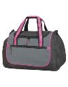 SH1577 Rhodes Sports Holdall Silver / Charcoal / Hot Pink colour image