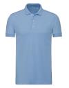 566M Russell Men's Stretch Polo sky blue colour image