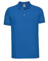 566M Russell Men's Stretch Polo Azure Blue colour image