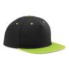 B610C Snapback Rapper Cap Black / Lime colour image