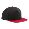 B610C Snapback Rapper Cap Black / Classic Red colour image