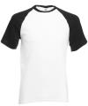 61026 Short Sleeve Baseball T Shirt White / Black colour image