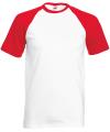 61026 Short Sleeve Baseball T Shirt White / Red colour image