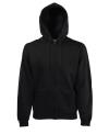 62034 Zip Through Hooded Sweatshirt Black colour image