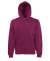 62034 Zip Through Hooded Sweatshirt Burgundy colour image