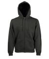 62034 Zip Through Hooded Sweatshirt Charcoal colour image