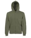 62034 Zip Through Hooded Sweatshirt Classic Olive colour image