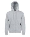 62034 Zip Through Hooded Sweatshirt Heather Grey colour image