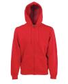 62034 Zip Through Hooded Sweatshirt Red colour image
