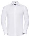 962M Russell Collection Mens H'bone Shirt White colour image