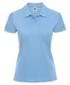 569F Russell Ladies Classic Cotton Polo Sky colour image