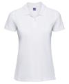 569F Russell Ladies Classic Cotton Polo White colour image