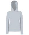 62038 Fruit Of The Loom Lady Fit Hooded Sweat Heather Grey colour image